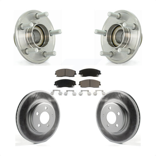 Hub Bearing Coat Brake Rotor Pad Front Kit For Dodge Chrysler 300 Charger Magnum