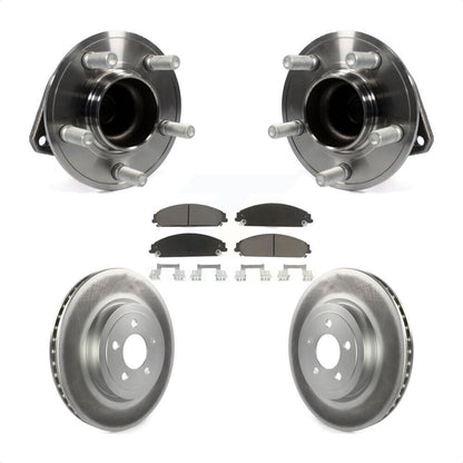 Hub Bearing Coated Disc Brake Rotor Pad Front Kit For Dodge Chrysler 300 Charger