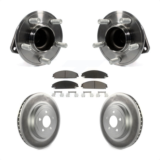 Hub Bearing Coated Disc Brake Rotor Pad Front Kit For Dodge Chrysler 300 Charger