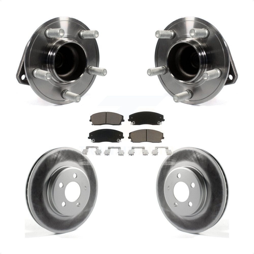 Hub Bearing Coated Disc Brake Rotor Pad Front Kit For Dodge Charger Chrysler 300