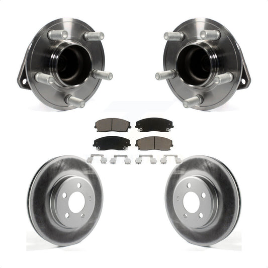 Hub Bearing Coated Disc Brake Rotor Pad Front Kit For Dodge Charger Chrysler 300