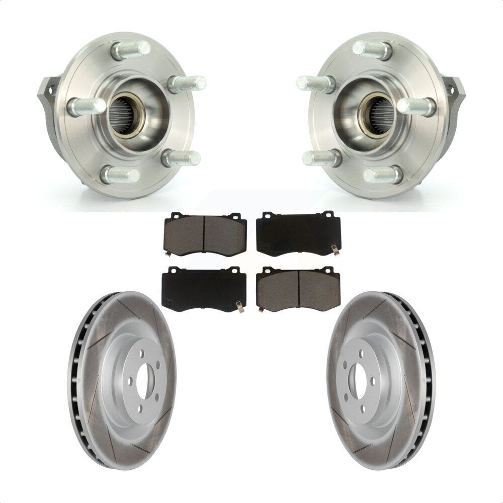 Hub Bearing Assembly Coat Brake Rotor Pad Front Kit For Dodge Charger Challenger