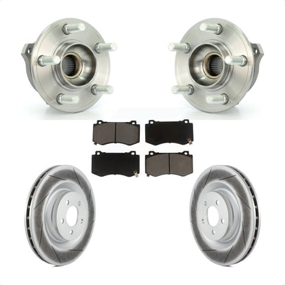Hub Bearing Assembly Coat Brake Rotor Pad Front Kit For Dodge Charger Challenger