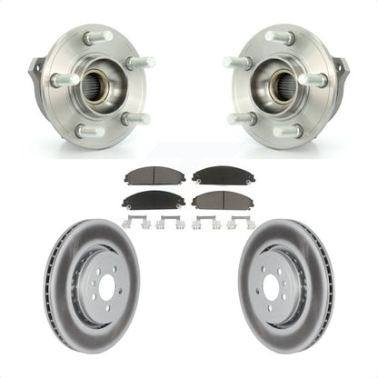 Hub Bearing Assembly Coated Disc Brake Rotor And Pad Front Kit For Dodge Charger