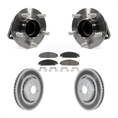 Hub Bearing Coat Brake Rotor Pad Front Kit For 15-18 Dodge Charger RWD with 5.7L