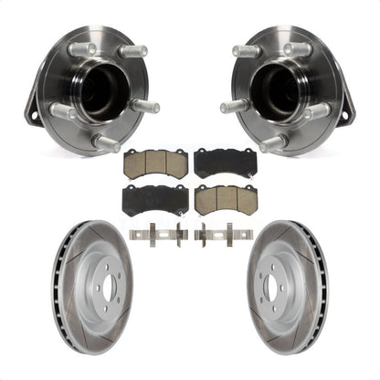 Hub Bearing Assembly Coat Brake Rotor Pad Front Kit For Dodge Challenger Charger