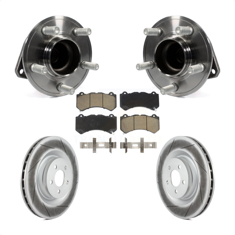 Hub Bearing Assembly Coat Brake Rotor Pad Front Kit For Dodge Challenger Charger