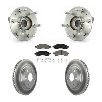 Hub Bearing Coat Brake Rotor Pad Front Kit For GMC Acadia Buick Enclave Traverse