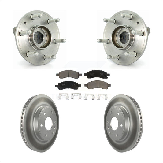 Hub Bearing Coat Brake Rotor Pad Front Kit For GMC Acadia Buick Enclave Traverse