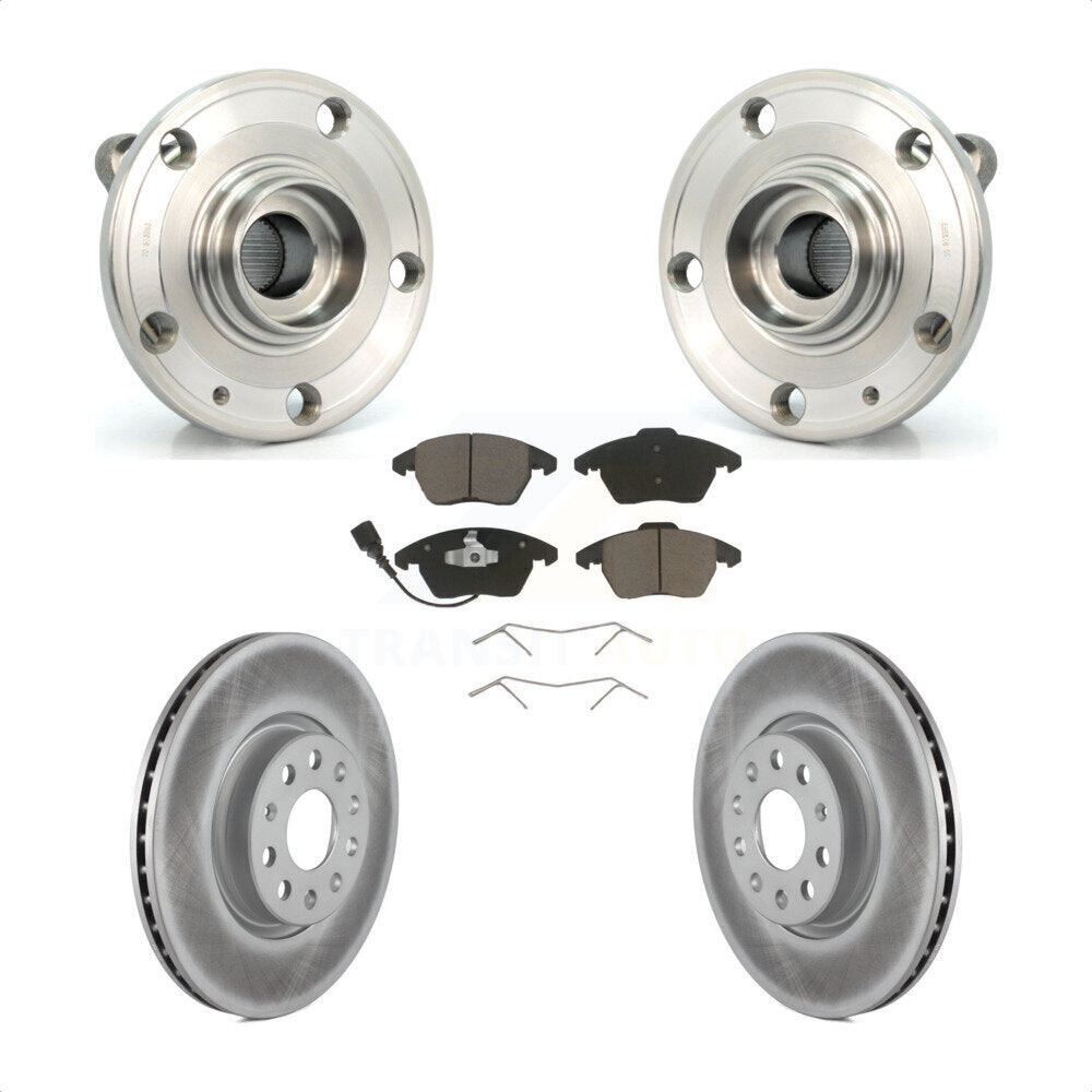 Hub Bearing Coat Brake Rotor Pads Front Kit For Volkswagen Jetta Beetle Audi GTI