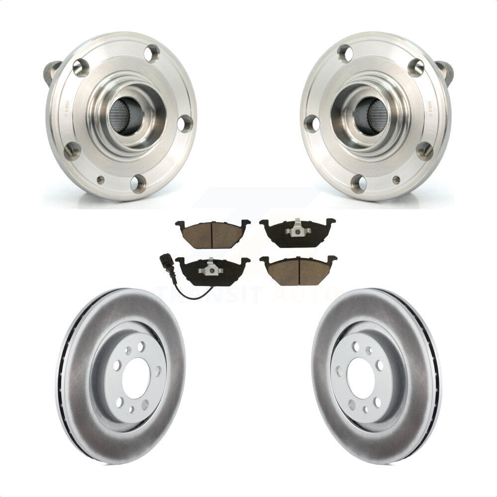 Hub Bearing Assembly Coated Brake Rotor Pads Front Kit For Volkswagen Jetta City