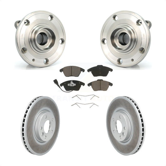 Hub Bearing Assembly Coated Disc Brake Rotor And Pad Front Kit For Volkswagen CC