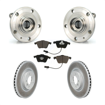 Hub Bearing Assembly Coated Disc Brake Rotor And Pad Front Kit For Volkswagen CC