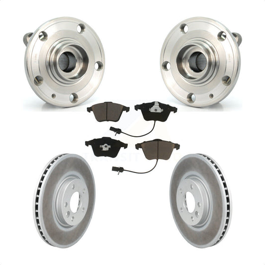 Hub Bearing Assembly Coated Disc Brake Rotor And Pad Front Kit For Volkswagen CC