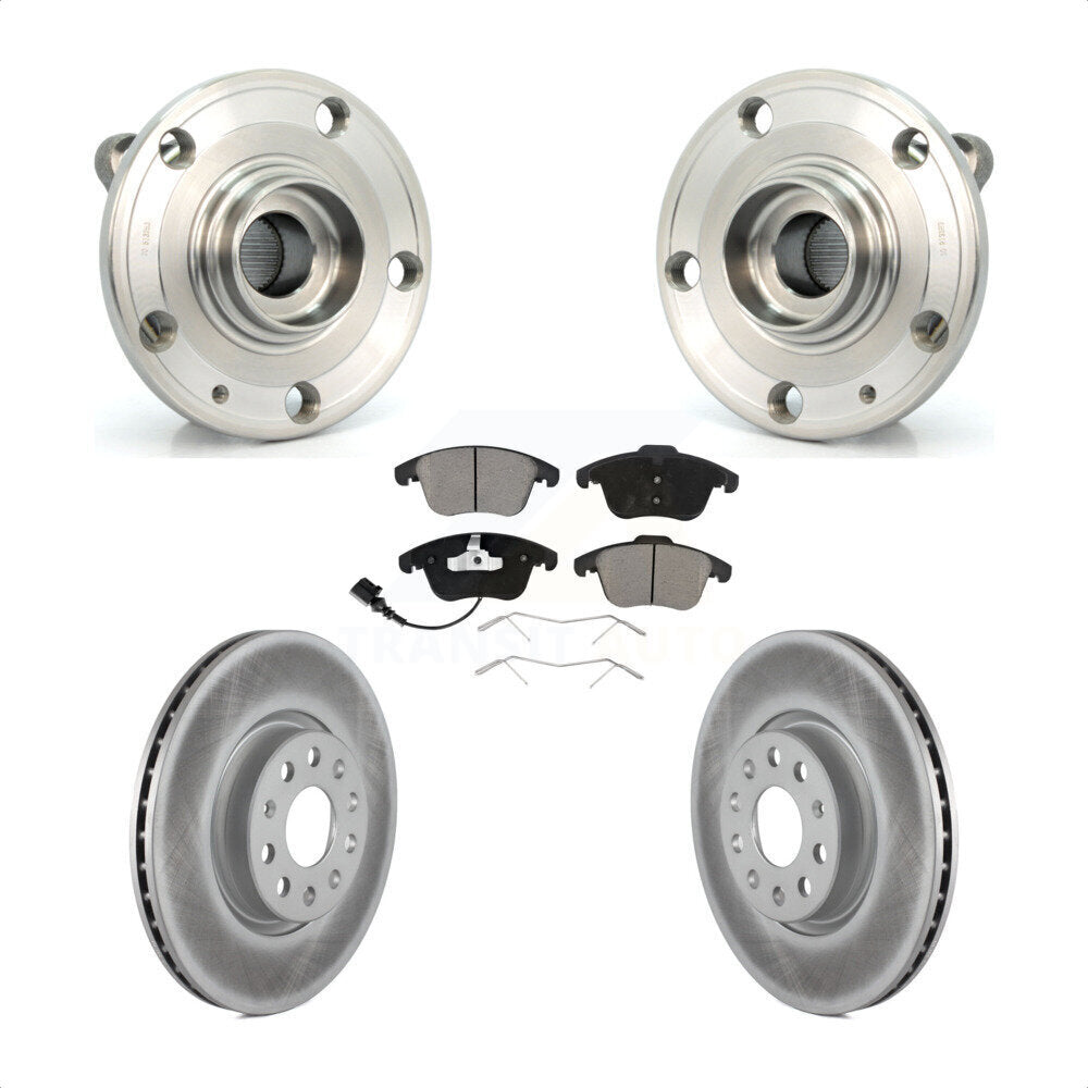 Hub Bearing Coat Brake Rotor Pads Front Kit For Volkswagen Tiguan Passat Audi Q3