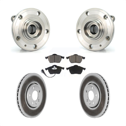 Hub Bearing Assembly Coated Disc Brake Rotor Pads Front Kit For Volkswagen Jetta