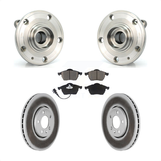 Hub Bearing Assembly Coated Disc Brake Rotor Pads Front Kit For Volkswagen Jetta