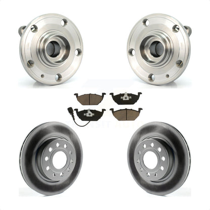 Hub Bearing Assembly Coated Disc Brake Rotor Pads Front Kit For Volkswagen Jetta