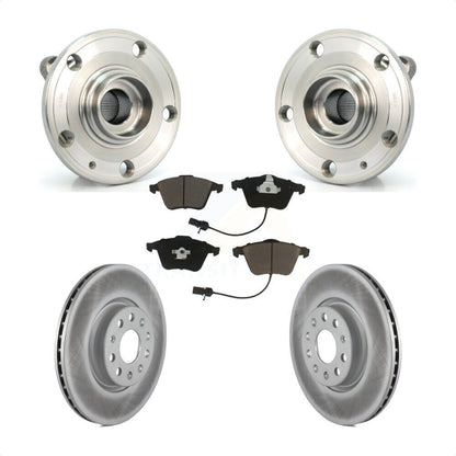 Hub Bearing Assembly Coated Disc Brake Rotor And Pad Front Kit For Volkswagen CC