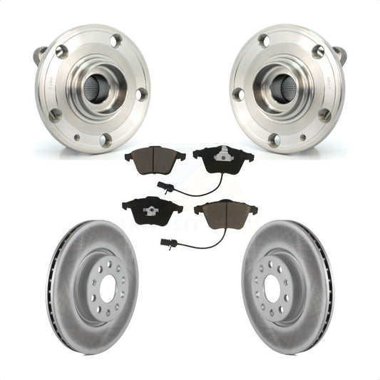 Hub Bearing Assembly Coated Disc Brake Rotor And Pad Front Kit For Volkswagen CC