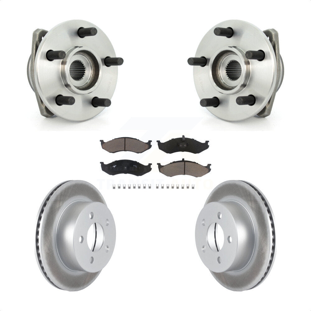 Hub Bearing Assembly Coated Brake Rotor Pad Front Kit For Jeep Grand Wagoneer TJ