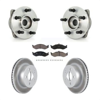 Hub Bearing Assembly Coated Brake Rotor Pad Front Kit For Jeep Grand Wagoneer TJ