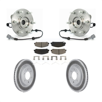 Hub Bearing Coat Brake Rotor Pad Front Kit For Nissan TITAN Armada INFINITI QX56