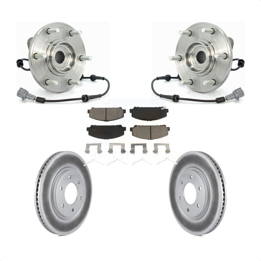 Hub Bearing Coat Brake Rotor Pad Front Kit For Nissan TITAN Armada INFINITI QX56