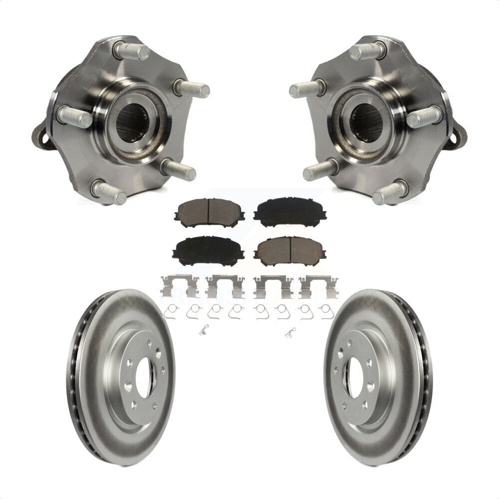 Hub Bearing Coated Disc Brake Rotor Pad Front Kit For Nissan Rogue Sport Qashqai