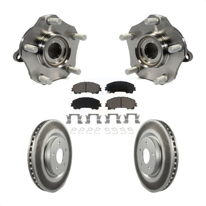 Hub Bearing Assembly Coated Disc Brake Rotor And Pads Front Kit For Nissan Rogue
