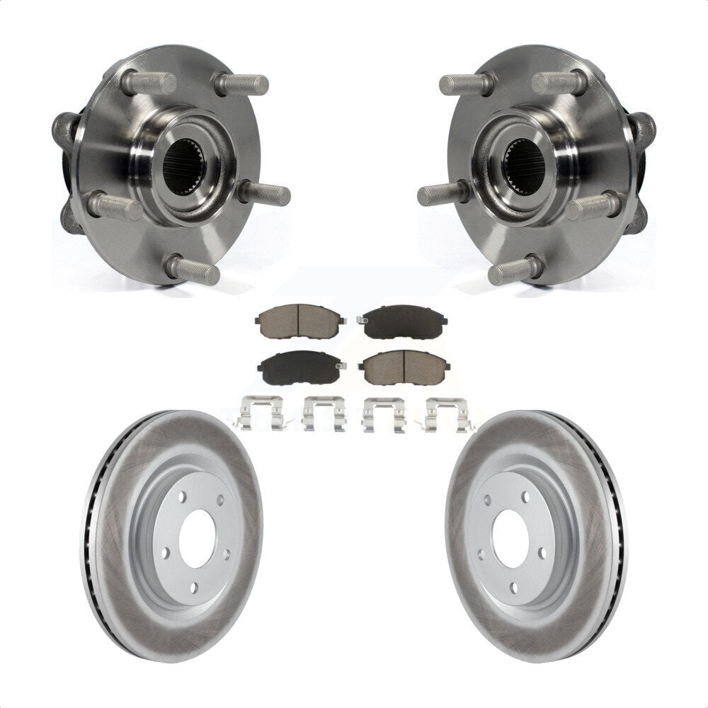 Hub Bearing Assembly Coated Disc Brake Rotors And Pads Front Kit For Nissan Juke