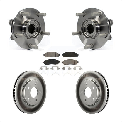 Hub Bearing Assembly Coated Brake Rotor Pads Front Kit For 2011-2012 Nissan LEAF