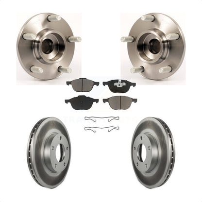 Hub Bearing Assembly Coated Disc Brake Rotor And Pads Front Kit For Mazda 3 2.0L