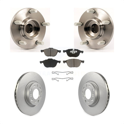 Hub Bearing Assembly Coated Disc Brake Rotor And Pads Front Kit For Mazda 3 2.3L