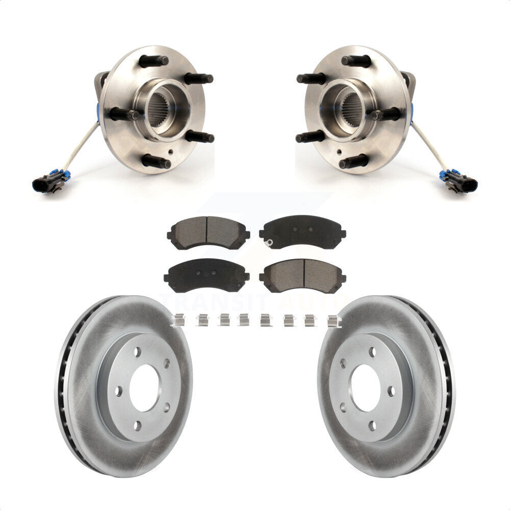 Hub Bearing Coated Brake Rotor Pads Front Kit For Buick Rendezvous Pontiac Aztek