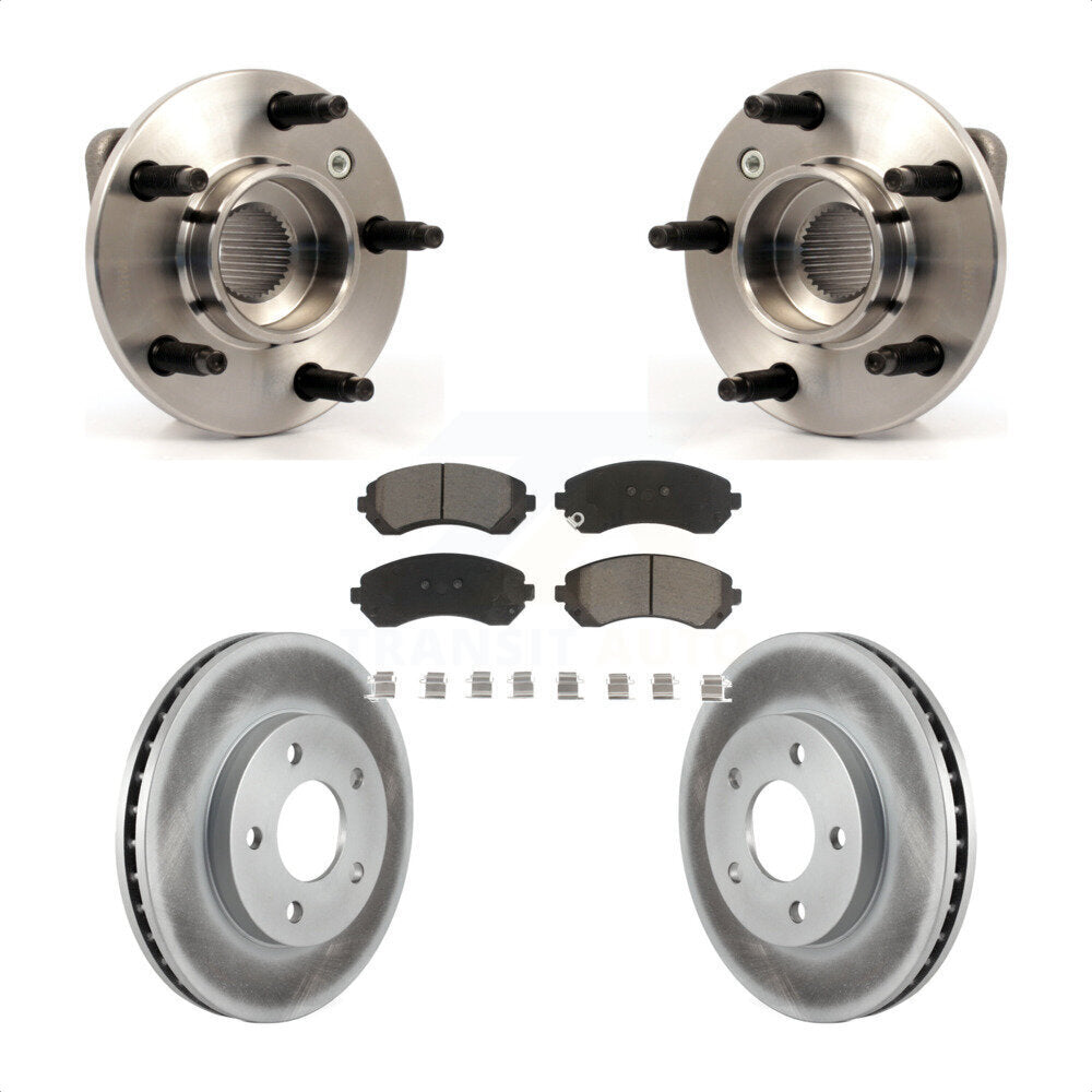 Hub Bearing Coated Brake Rotor Pads Front Kit For Buick Rendezvous Pontiac Aztek