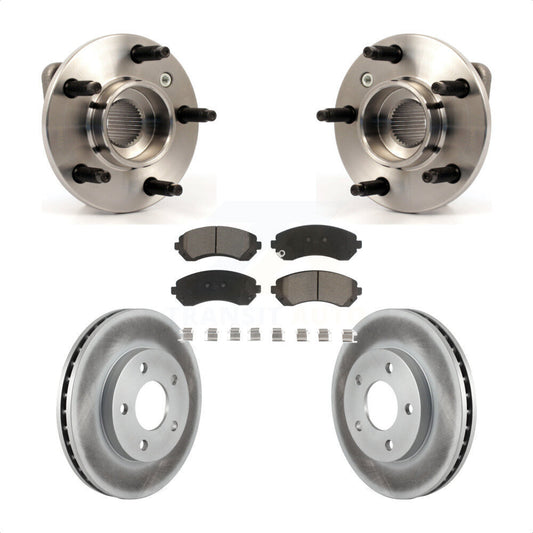 Hub Bearing Coated Brake Rotor Pads Front Kit For Buick Rendezvous Pontiac Aztek