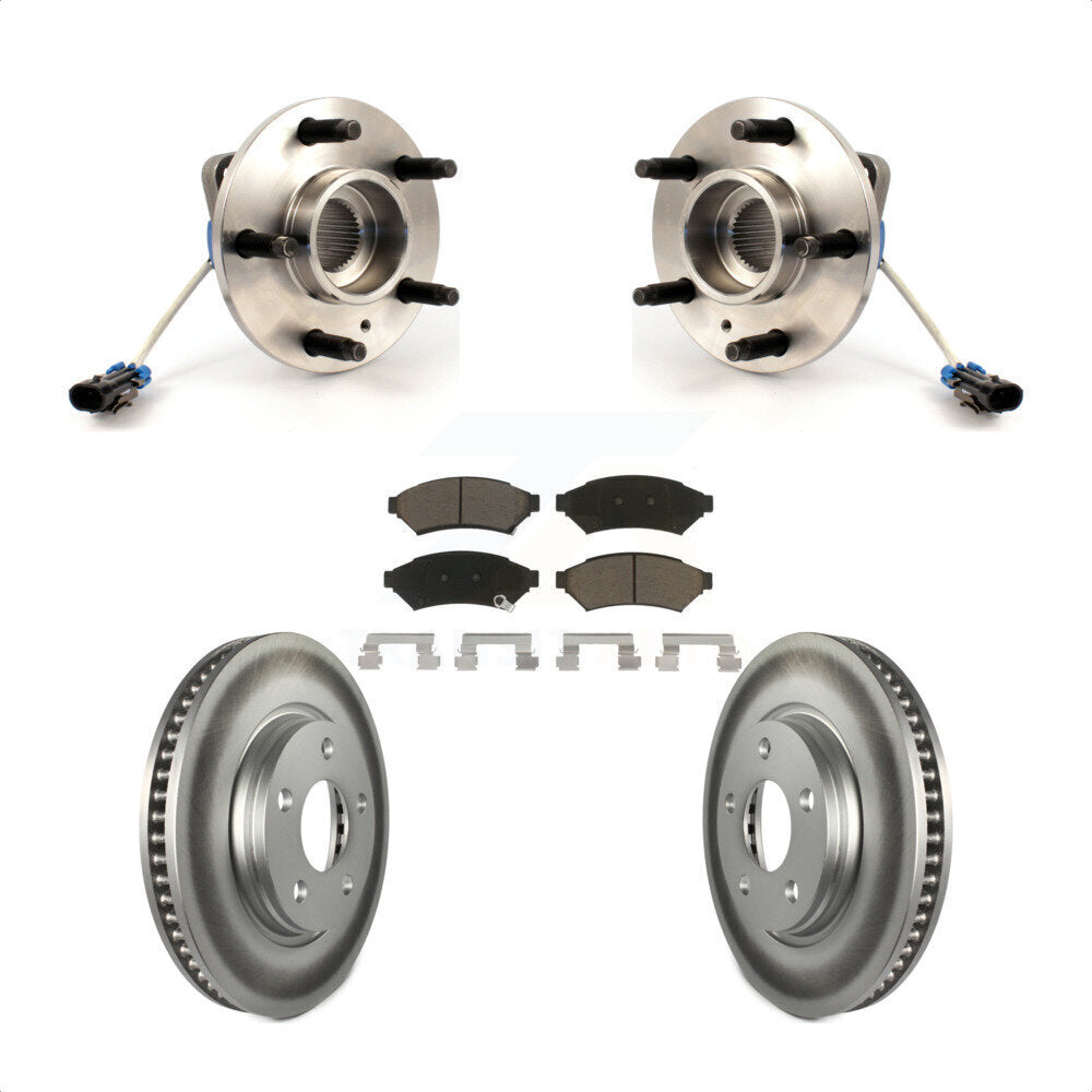 Hub Bearing Coat Brake Rotor Pad Front Kit For Buick Pontiac LaCrosse Grand Prix