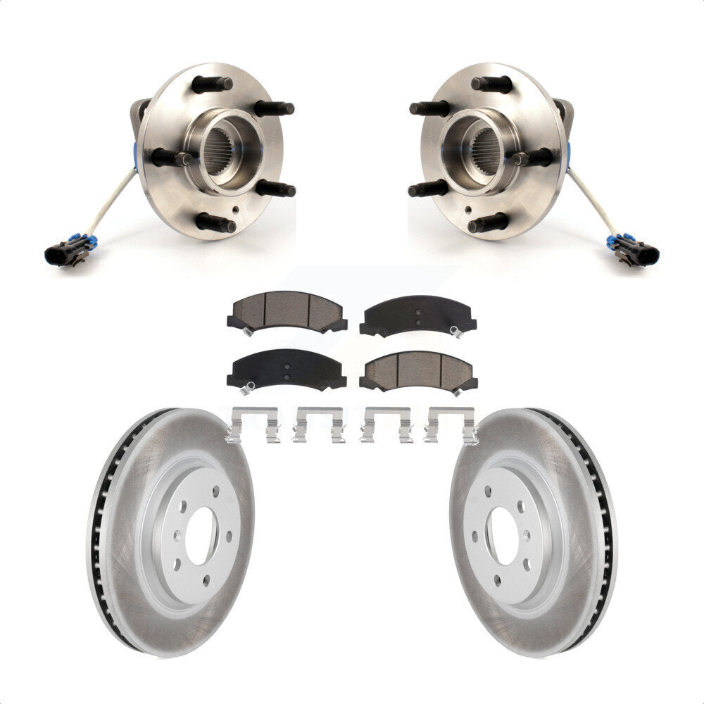 Hub Bearing Coated Brake Rotor Pads Front Kit For Chevrolet Impala Buick Lucerne