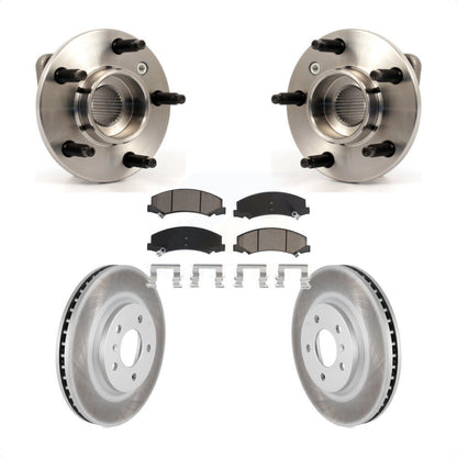 Hub Bearing Coated Brake Rotor & Pads Front Kit For Chevrolet Impala Monte Carlo