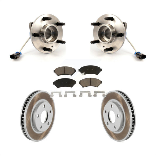 Hub Bearing Coated Brake Rotor & Pad Front Kit For Buick Pontiac Montana Century