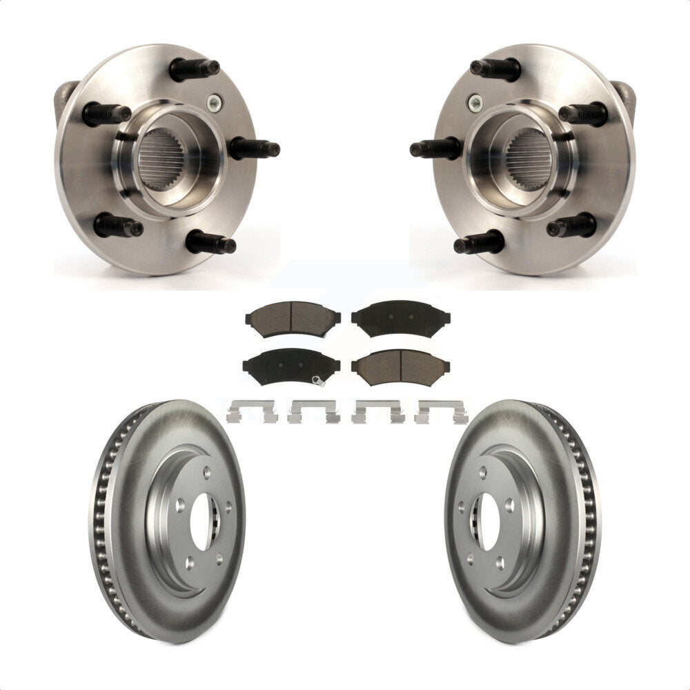 Hub Bearing Coat Brake Rotor Pad Front Kit For Pontiac Grand Prix Buick LaCrosse