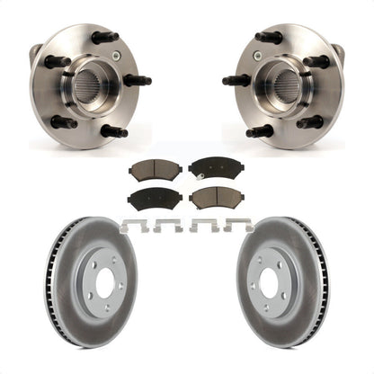 Hub Bearing Coated Brake Rotor & Pads Front Kit For Chevrolet Impala Monte Carlo