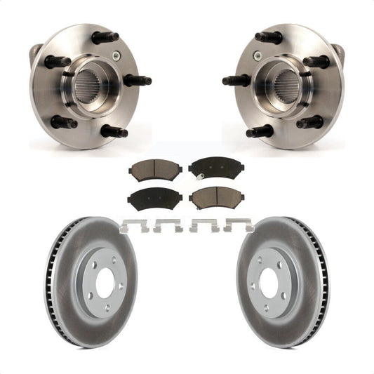 Hub Bearing Coated Brake Rotor & Pads Front Kit For Chevrolet Impala Monte Carlo