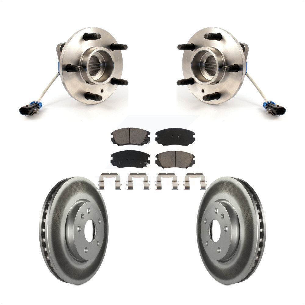 Hub Bearing Assembly Coated Disc Brake Rotor Pad Front Kit For 2010 Buick Allure