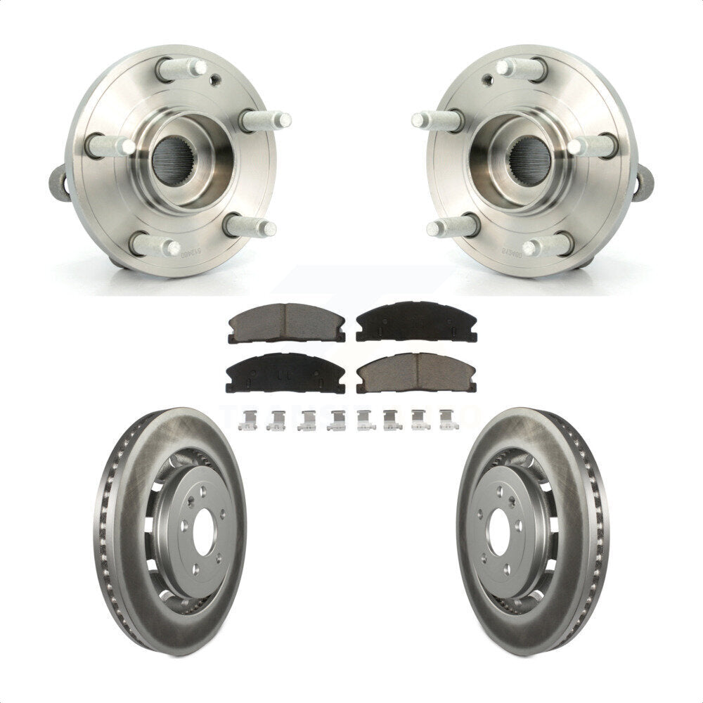 Hub Bearing Coat Brake Rotor Pads Front Kit For Ford Explorer Police Interceptor