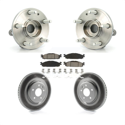 Hub Bearing Assembly Coated Disc Brake Rotor And Pad Front Kit For Ford Explorer