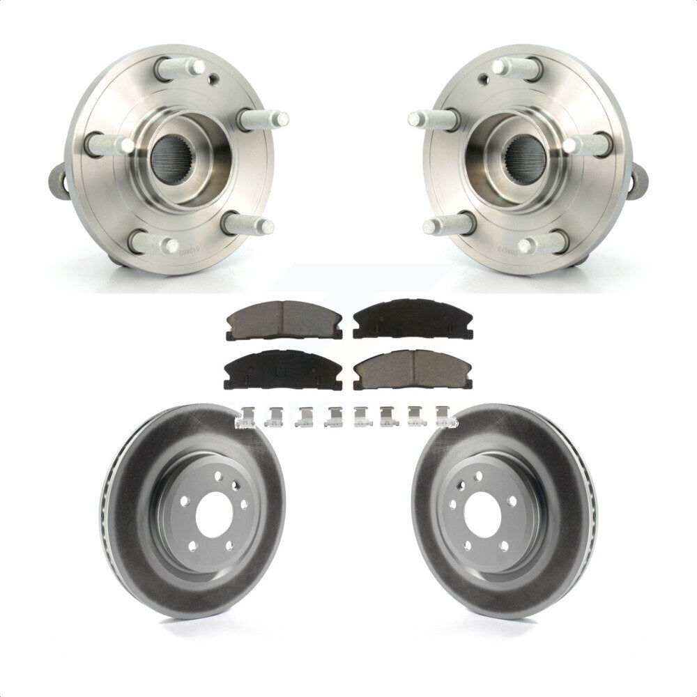 Hub Bearing Assembly Coat Brake Rotor Pad Front Kit For 2013 Ford Explorer Sport