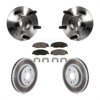 Hub Bearing Coated Brake Rotor And Pad Front Kit For 2012-2013 Cadillac CTS 6.2L