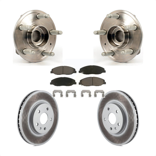 Hub Bearing Assembly Coated Disc Brake Rotor And Pads Front Kit For Cadillac CTS